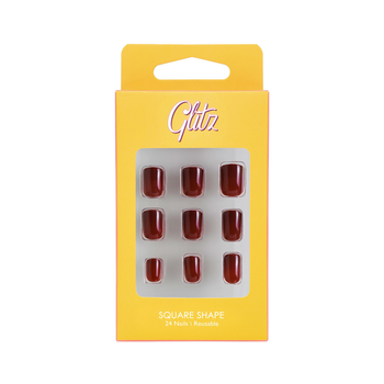 Glitz Square#23 Light Ombre Nails 24 Pieces