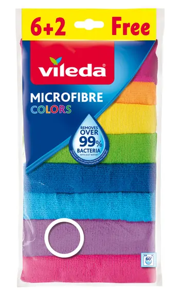 Vileda Microfibre Colors Cloths 6 Pieces