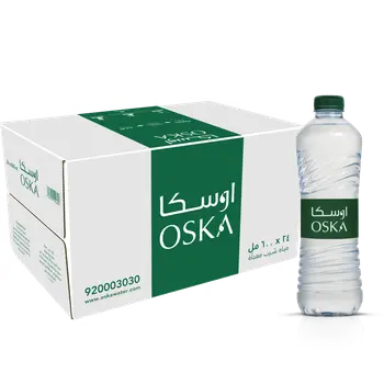 أوسكا مياه شرب معبأة صندوق 24 × 600مل
