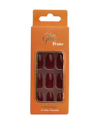 جليتز بتيت أظافر شكل كوفان عنابي #11 1قطعة