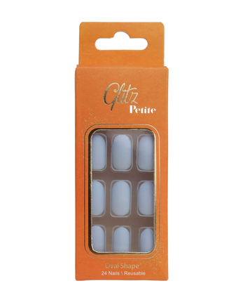 جليتز بتيت أظافر شكل أوفال سماوي #5 1قطعة
