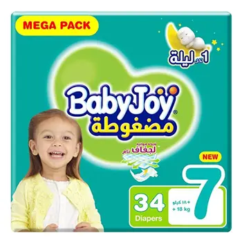 بيبي جوي  حفاضات 18 كيلو 34 حبة