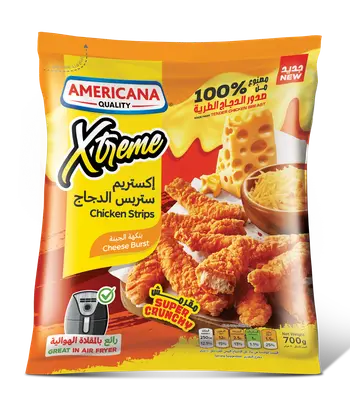 أمريكانا استربس الدجاج اكستريم كريسبى جبنة 700جرام