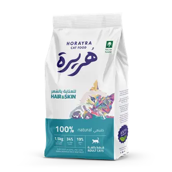 هريرة طعام قطط هير اند سكين للعناية بالفرو والشعر 4كيلو