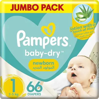 Pampers Baby-Dry Newborn Diapers Size 1 66 Diapers