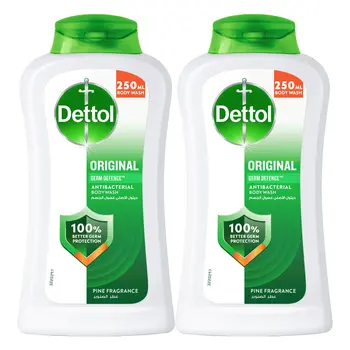 Dettol Original Pine Antibacterial Body Wash 2x250ml