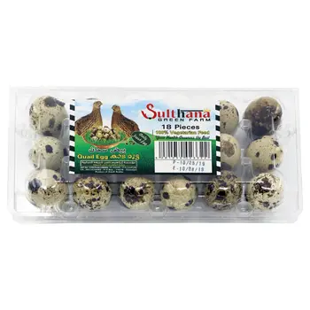 Sulthana Green Farm Quail Eggs 18 Pieces