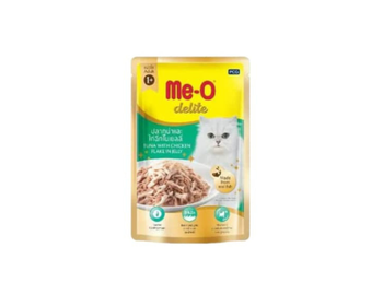 ميو ديلايت طعام رطب للقطط بالتونة ورقائق الدجاج في الجيلي 70جرام