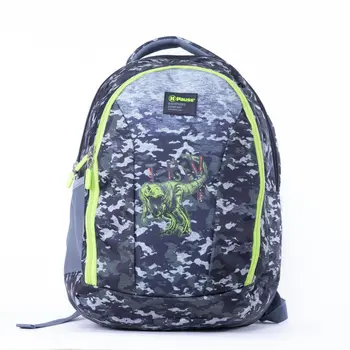 Pause Black Camo Design T-Rex Backpack 17 Inches