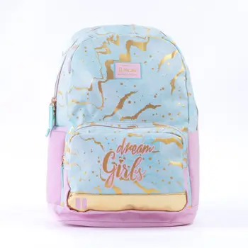 Pause Dream Girls Blue Backpack with Gold Accents