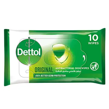 Dettol Original Antibacterial Skin Wipes 10 Pieces