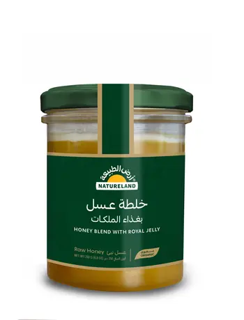 أرض الطبيعة خلطة عسل بغذاء الملكات عضوي 250جرام
