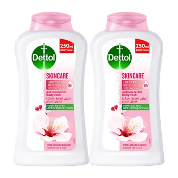 Dettol Rose & Sakura Blossom Body Wash 2x250ml