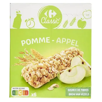 Carrefour Classic Green Apple Cereal Bar 6x21g
