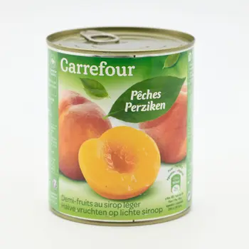 Carrefour Peach Halves in Light Syrup 825g