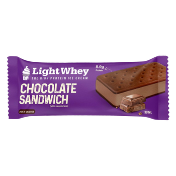 Light Whey Chocolate Ice Cream Sandwich 90Ml