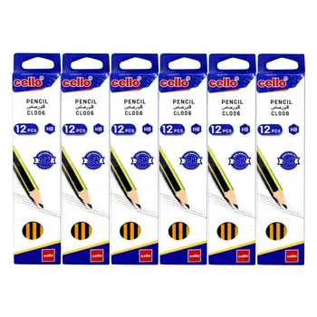 Cello HB Pencils 6 Packs of 12 pcs