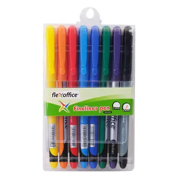 Flex Office Coloured Fineliners 8 Pieces