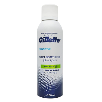 Gillette Sensitive Shaving Foam with Aloe Vera 200ml