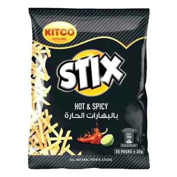 Kitco Stix Hot & Spicy Potato Sticks 20g