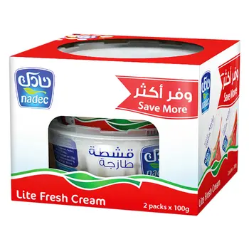 Nadec Lite Fresh Cream 2x100g