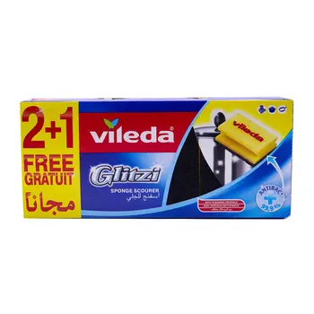 Vileda Glitzi Antibacterial Sponge Scourer 3 Pieces