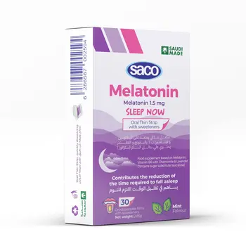 Saco Melatonin Mint Flavour Oral Strip 30 Pieces