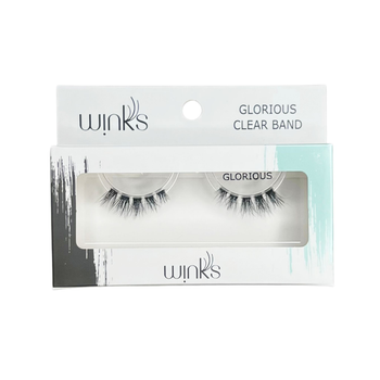 Winks Natural Eyelashes 35 Glorious Clear Band