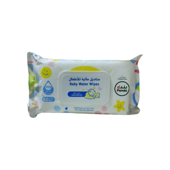 Panda Unscented Baby Water Wipes 60 Pieces