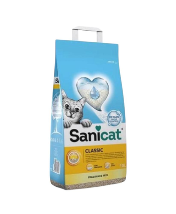 Sanicat Classic Fragrance-Free Clumping Cat Litter 10L