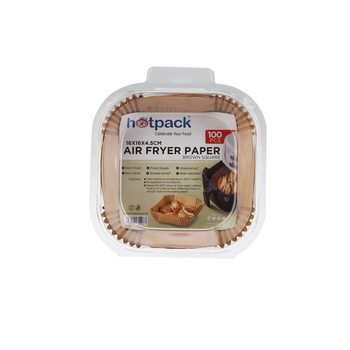 هوتباك ورق مقلاة هواء بني  مربّع 100قطعة