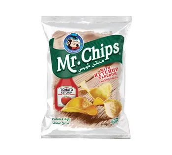 مستر شيبس رقائق البطاطس بنكهة الكاتشب كبير 140جرام