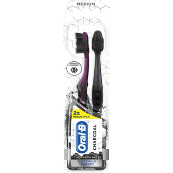 Oral-B Toothbrush 3D Charcoal Medium 2Pieces
