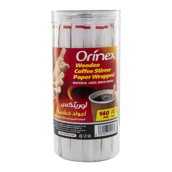 Orinex Birch Wood Coffee Stirrer 140 Pieces