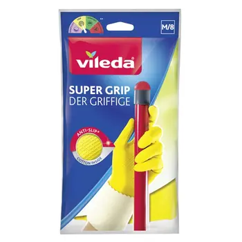 Vileda Super Grip Yellow Gloves Medium