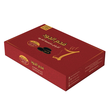 الجود فحم سريع الإشتعال مخصص للعود تغليف فردي لكل قرص اسود بيضاوي الشكل حجم كبير 24قطعة