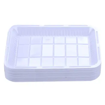 عوافي صحون بلاستيكية مستطيلة للاستعمال مرة واحدة رقم 4 1قطعة