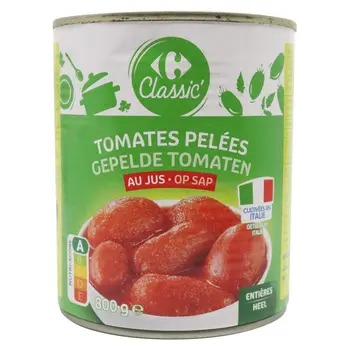 كارفور طماطم مقشرة مع عصير 1كيلو