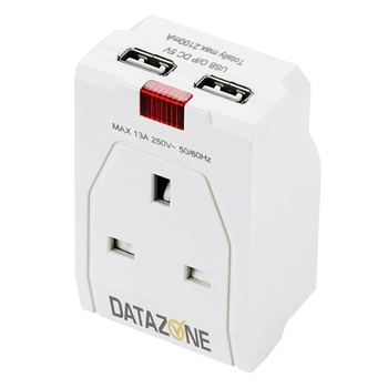 Data Zone White Power Adapter USB 5V