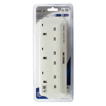 Data Zone White Power Adapter 3 Sockets
