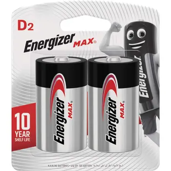 Energizer Max D Alkaline Batteries 2-Pack