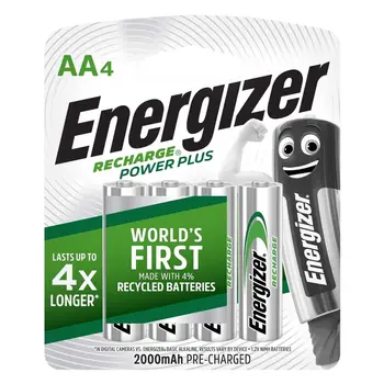 Energizer Recharge Power Plus AA Batteries 4-Pack