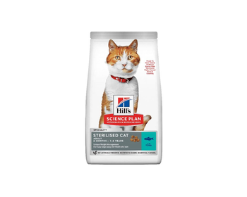 هيلز ستيرلايزد طعام جاف للقطط المعقمة بالتونة 1.5كيلو