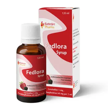 Batterjee Pharma Fedlora Strawberry-Raspberry Syrup 120ml