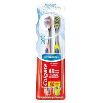 Colgate Interdental Toothbrush 2 Pieces Medium Bristles