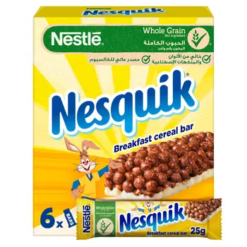 Nestlé Nesquick Whole Grain Cereal Bar 6x25g