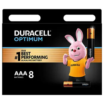 بطاريات دوراسيل أوبتيموم القلوية مقاس AAA عبوة تحتوي على 8حبات