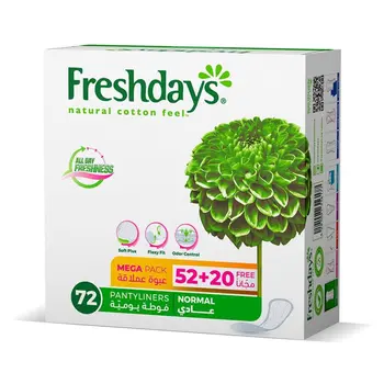 Freshdays Soft Plus Pantyliners Mega Pack 72 Pieces