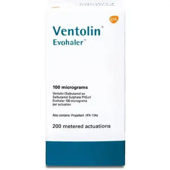 Ventolin Evohaler Inhaler 200 Metered Actuations