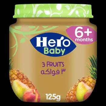 هيرو طعام للأطفال الفواكه الثلاثة 125جرام